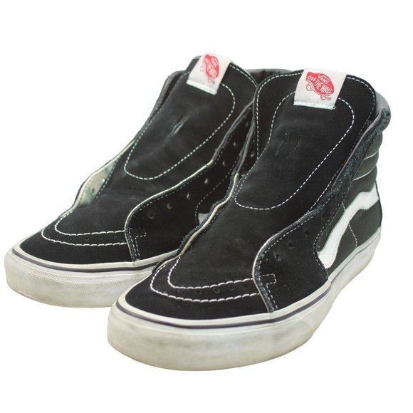 Vans Off The Wall Old Skool Sk8-Hi Black Suede Canvas Shoes Men 7.5 II Women 9 - Picture 1 of 9